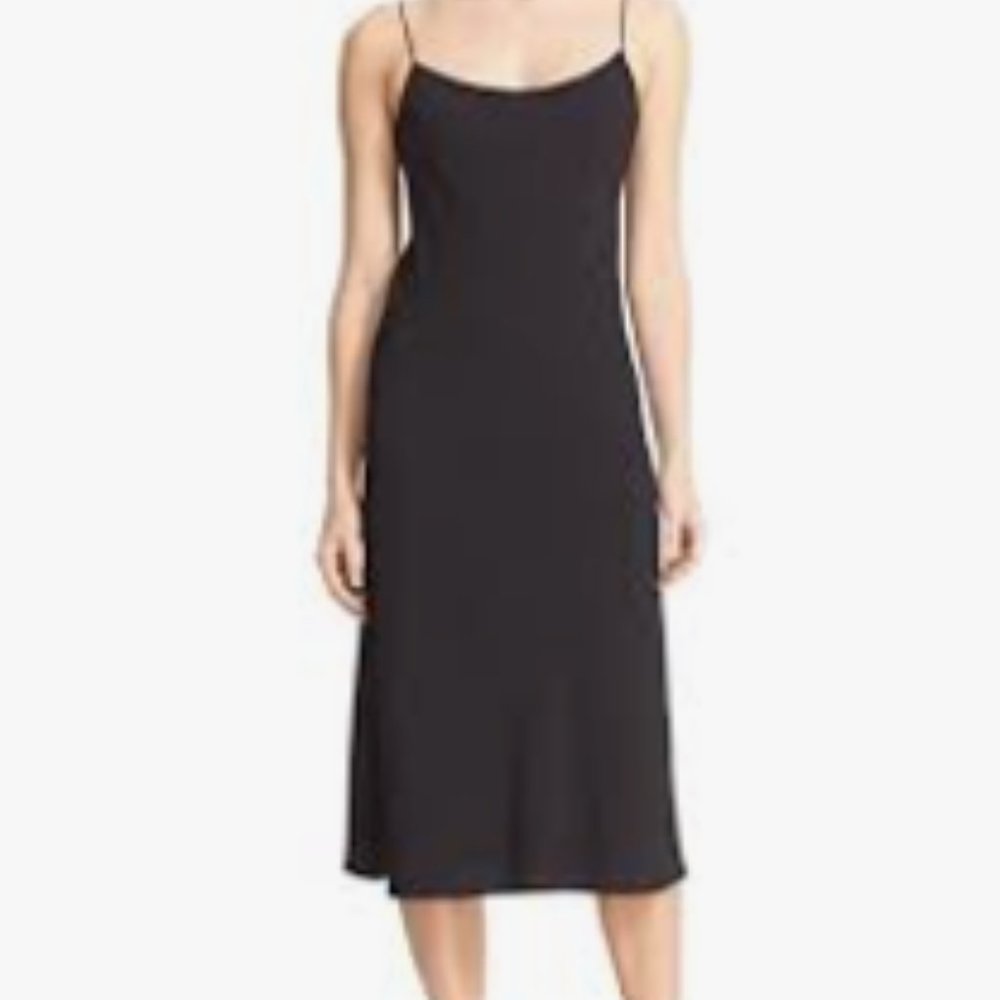 Theory - Midi Slip Dress - Black Size 6